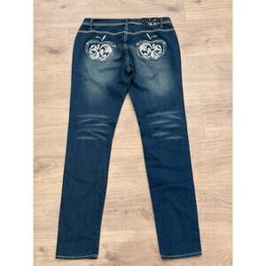 Vintage Apple Bottom Jeans W/Embroidered Rhinestone Embellished Pockets 11/12
